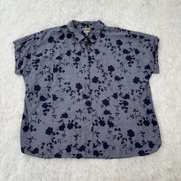 COMO VINTAGE SHORT SLEEVE WOMENS BUTTON DOWN SIZE 3X - Picture 1 of 5